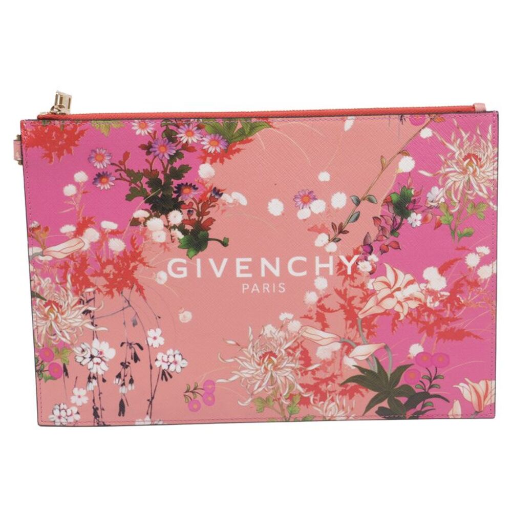 Givenchy Printed Clutch Bag in Pink Saffiano Leather